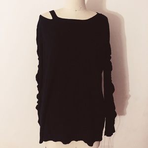 Black off shoulder top